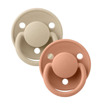 Bibs De Lux Schnuller - 2er-Pack - Einheitsgröße - Silikon - Vanille/Pfirsich 
