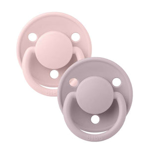 Bibs De Lux Πιπίλα - 2-Πακέτο - One size - Σιλικόνη - Ανθισμένο/Σκοτεινός Λίλακ 