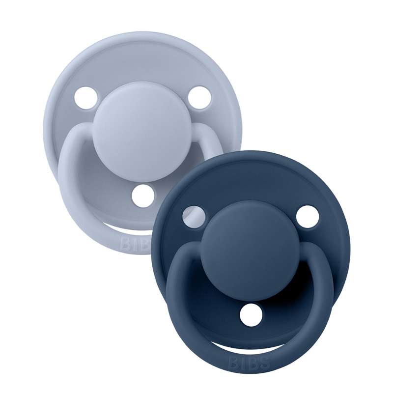 Succhietto Bibs De Lux - 2-Pak - Taglia Unica - Silicone - Blu Polveroso/Blu Acciaio 