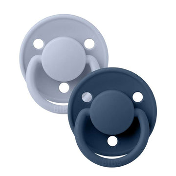 Succhietto Bibs De Lux - 2-Pak - Taglia Unica - Silicone - Blu Polveroso/Blu Acciaio 