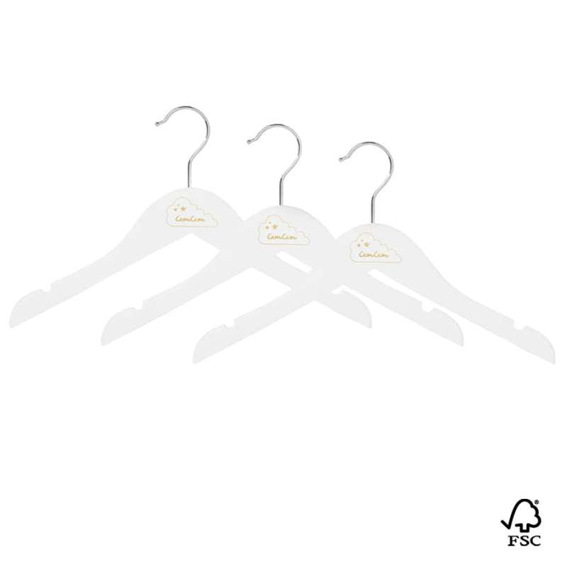 Cam Cam Copenhagen Kinderhangers - 3-pack - FSC - Wit 