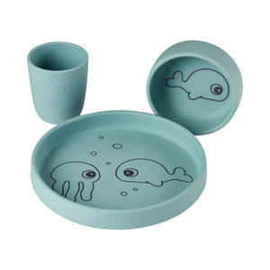 Done By Deer Cutlery set - Silicone - Sea Friends (Blue) 
