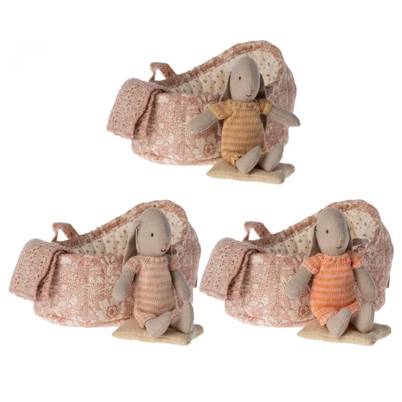 Maileg Rabbit in Baby Lift - Micro - Orange 