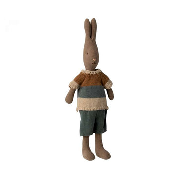 Maileg Rabbit - sz. 2 - Brown - T-Shirt and Shorts 
