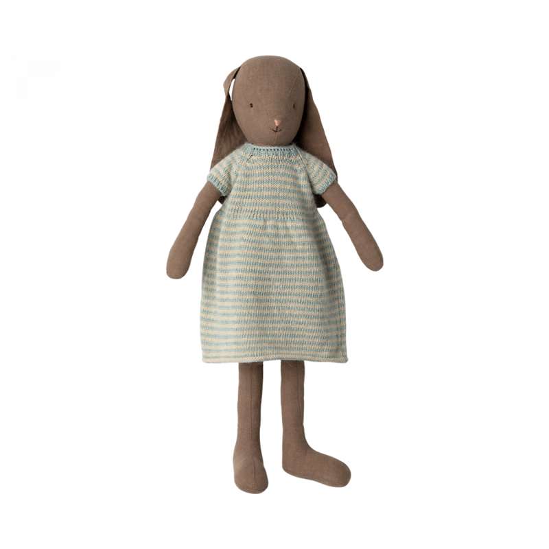 Maileg Coniglio - Taglia 4 - Brun - Abito in maglia (24 cm.) 