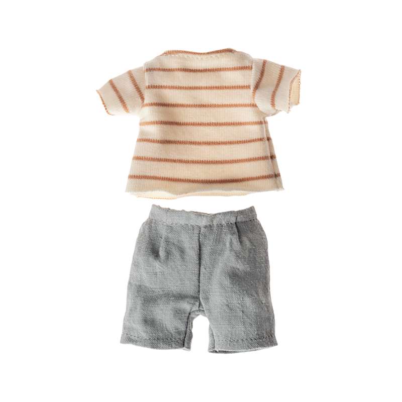 Maileg Gestreepte Blouse en Shorts - mt. 1 Konijnen en Hazen 