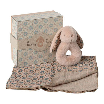 Maileg Rabbit Rattle Set - Powder pink