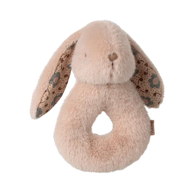 Maileg Rabbit Rattle Set - Powder pink