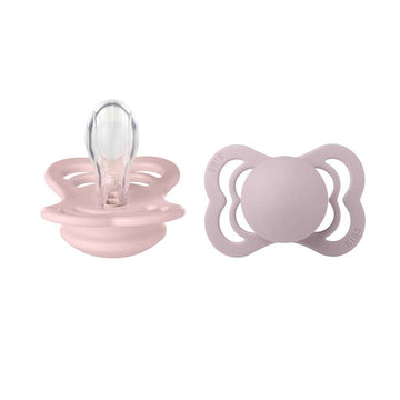 Bibs Supreme Πιπίλα - 2-Πακέτο - μεγ. 1 - Σιλικόνη - Blossom/Dusky Lilac 