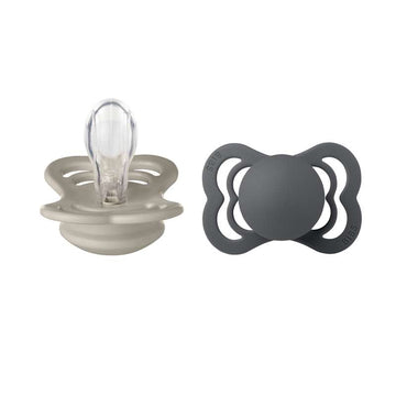 Succhietto Bibs Supreme - 2-Pak - tg. 1 - Silicone - Sabbia/Ferro 