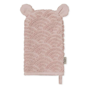 Cam Cam Copenhagen Gant de toilette avec oreilles - GOTS - Rose Poussiéreux 