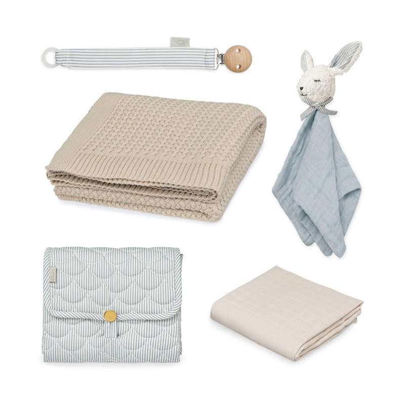 Cam Cam Copenhagen Καλάθι Δώρου για Babyshower - Κλασικές Ράγες Μπλε 