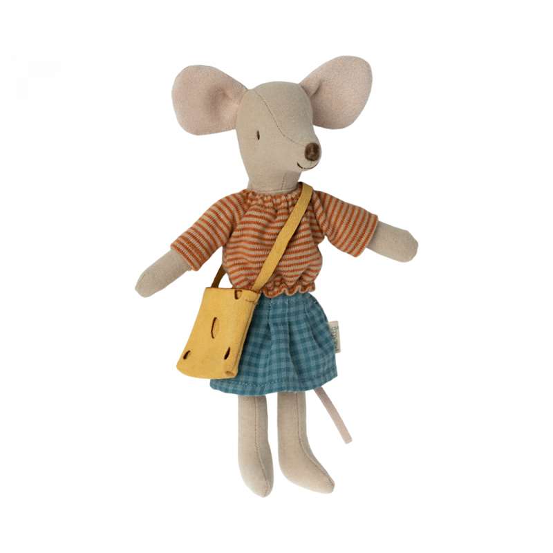Maileg Clothes for Mother Mouse - Striped Blouse and Bag 