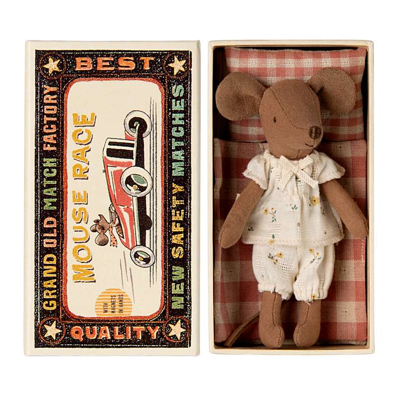 Maileg Store sister Mouse in Matchbox 