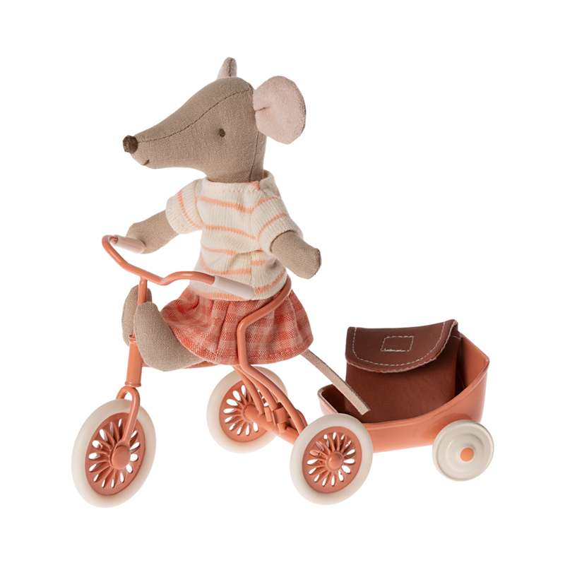 Maileg Bicycle Mouse - Big Sister - Coral 