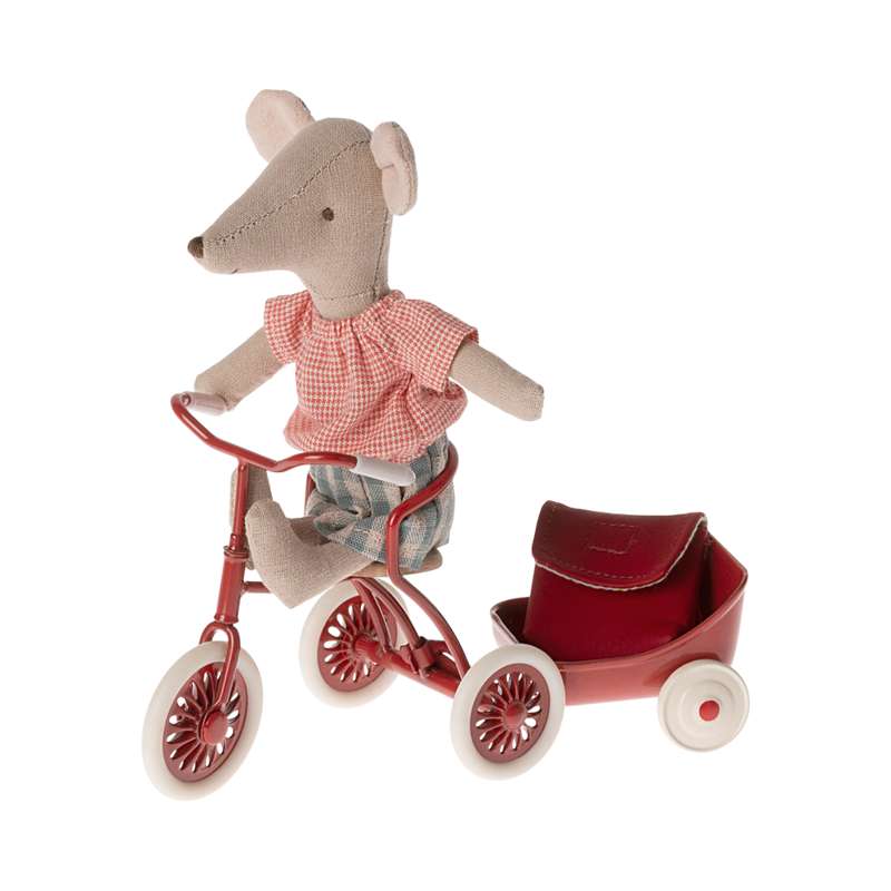 Maileg Bicycle Mouse - Older Sister - Red 