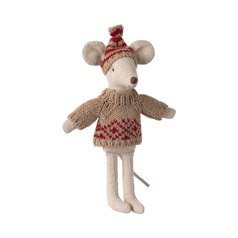 Maileg Suéter y gorro de punto - Ratón - Madre 
