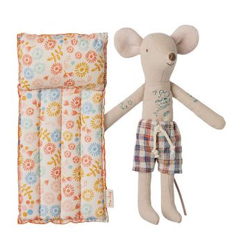 Maileg Mouette de plage avec matelas gonflable - Père - Fleurs 