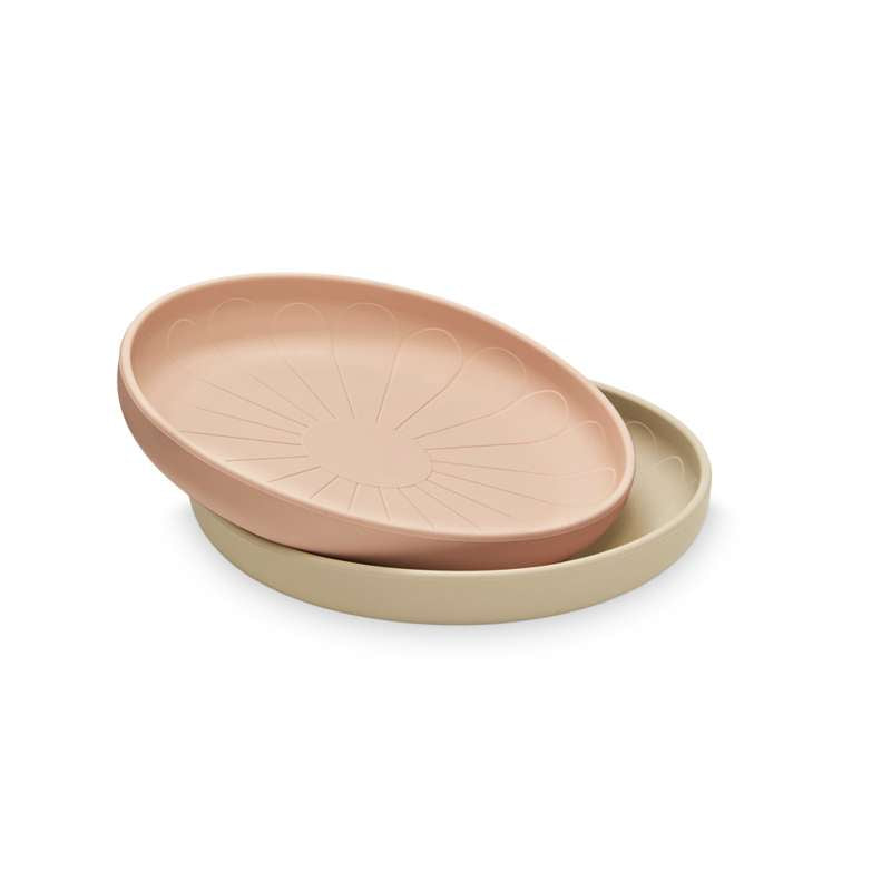 Cam Cam Copenhagen Teller - Blume - 2er-Pack - Koralle Mix 