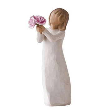 Willow Tree Obrigado Figura (rapariga com bouquet rosa) 