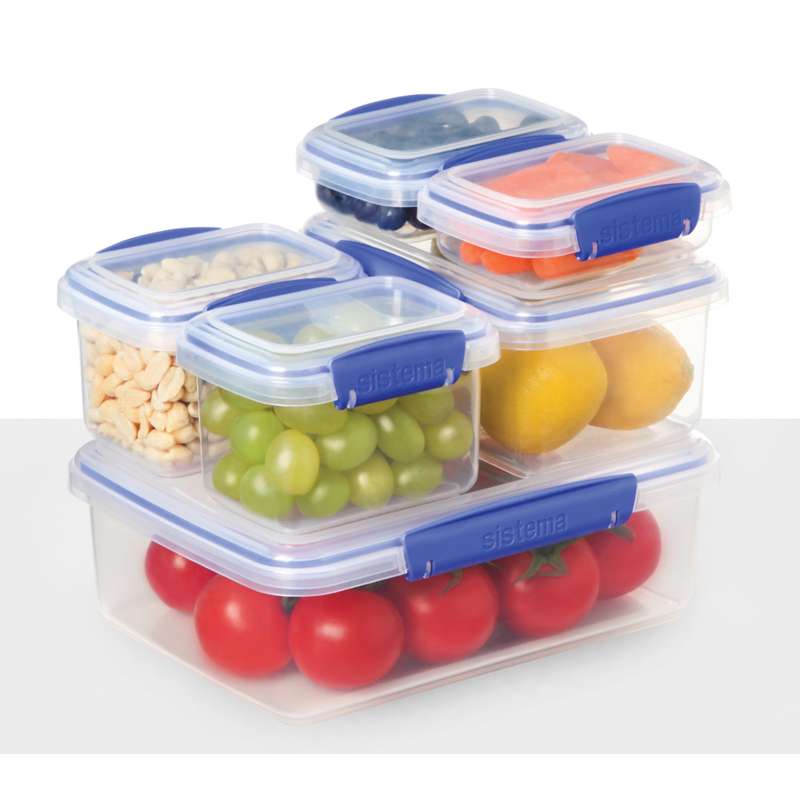 Sistema Conservation des aliments - Clip It - 6-Pack - Bleu 