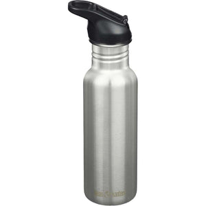 Klean Kanteen Classic Water Bottle - Flip/Seal SportCap - 532ml - Brushed Stainless 