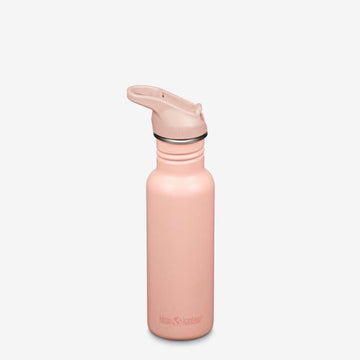 Klean Kanteen Classic Water Bottle - Flip/Seal SportCap - 532ml - Peach Parfait 