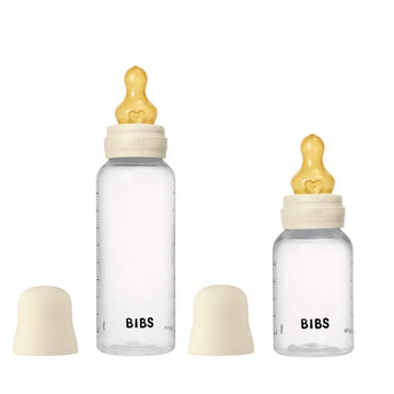 BIBS Üveg - Grow and Flow Szütyőflaskák készlet - Műanyag - Latex/Kerek - 150 ml./270 ml. - 2-Csomag - Elefántcsont 