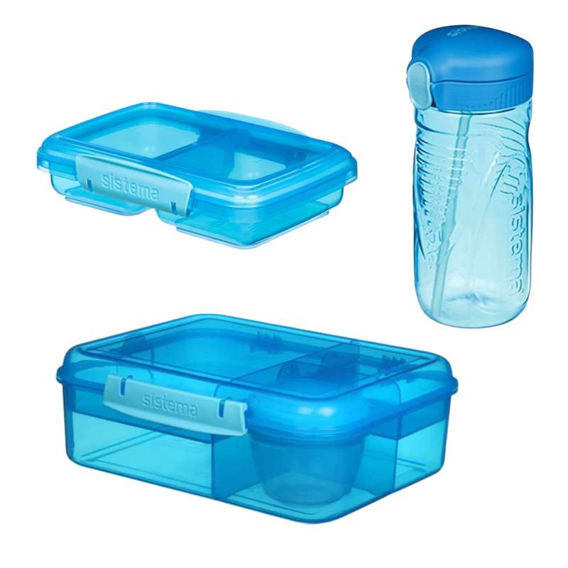 Sistema Packed Lunch Pack 4 - Blue 