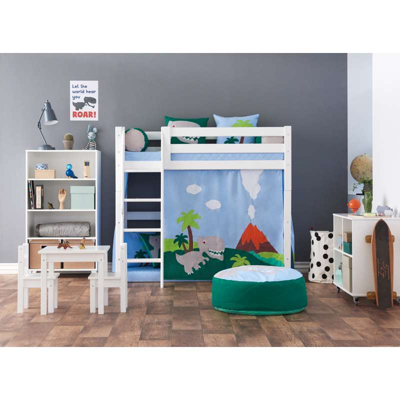 Hoppekids MADS Table à manger pour enfants avec deux chaises - Blanc 