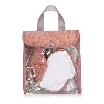 MaMaMeMo Set di posate per bambini in borsa di velluto - Rosa 