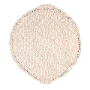 Play & Go Moale Organic - Covor de depozitare/jucărie 2-in-1 - Dungi Albastre 