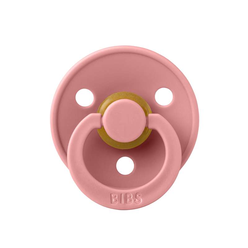 Bibs Anatomischer Colour Schnuller - Gr. 2 - Naturkautschuk - Staubiges Pink 