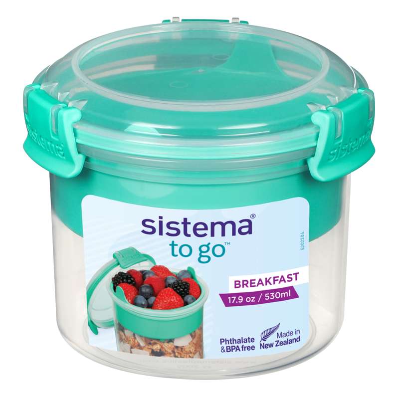 Sistema Snackboks - Πρωινό για το Δρόμο - 530ml - Μέντα Τιρκουάζ 