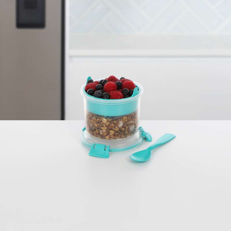 Sistema Snackbox - Petit-déjeuner à emporter - 530ml - Menthe turquoise 