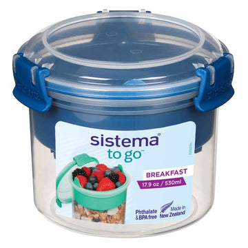 Sistema Snackboks - Pequeno-almoço para levar - 530ml - Azul Oceano 