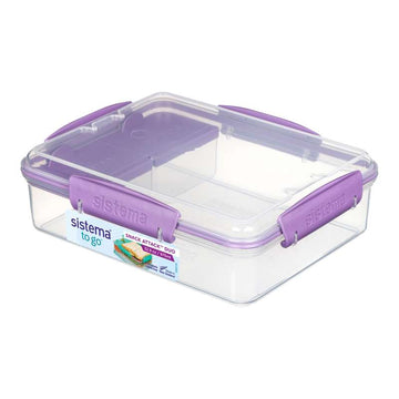 Sistema Lunchbox - Snack Attack Duo To Go - 975ml - Helder/Mistig Paars 