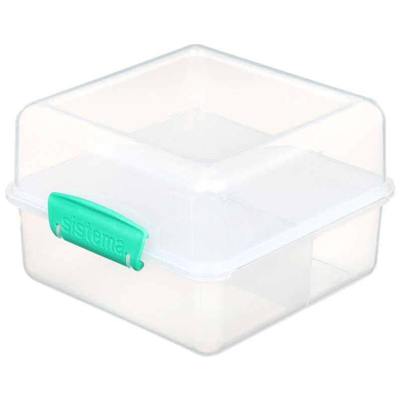 Sistema Malica - Lunch Cube To Go - 1.4 L. - Prosojno/Minty Teal 