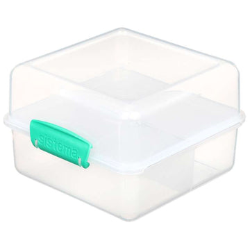 Sistema Cutie pentru prânz - Lunch Cube To Go - 1.4 L. - Clar/Mint Teal 