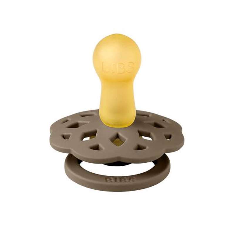 BIBS Runder Boheme Schnuller - 2er-Pack - Gr. 2 - Naturkautschuk - Vanilla/Dark Oak