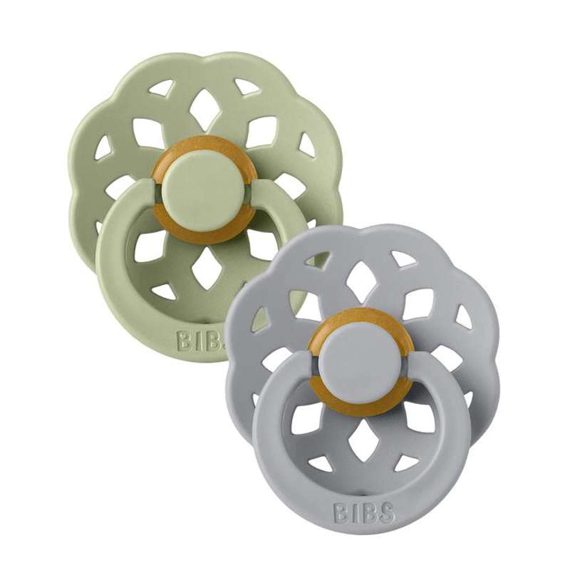 Bibs Boheme Pacifier - 2-Pack - sz. 1 - natural rubber - Sage/Cloud 