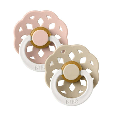 Bibs Boheme Dudlík - 2-balení - vel. 1 - přírodní guma - GLOW - Blush/Vanilla 
