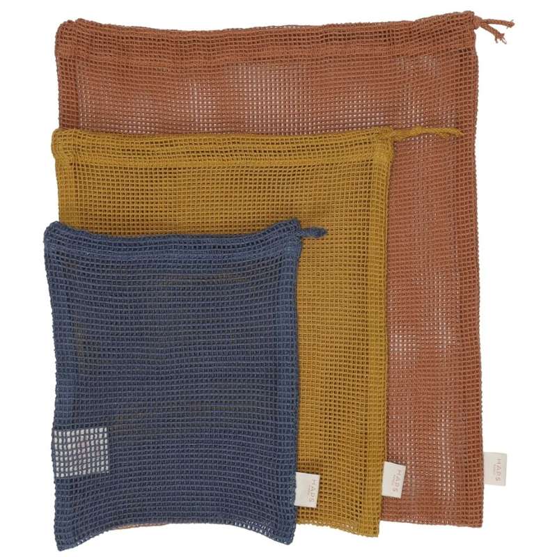 HAPS Nordic Mesh Bags Storage Bags - 3-Pack - Autumn Mix 