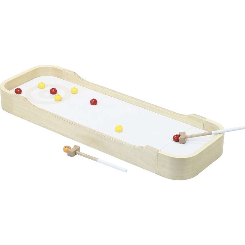 Vilac Bowling and curling game in wood - 4-in-1 