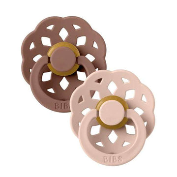 Bibs Boheme Pacifier - 2-Pack - sz. 2 - natural rubber - Woodchuck/Blush 