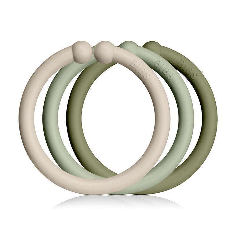 BIBS Loops - Hanging Rings - 12-Pack - Vanilla/Sage/Olive 