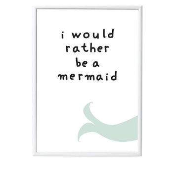 A Little Lovely Company Mermaid tail poster - A3 