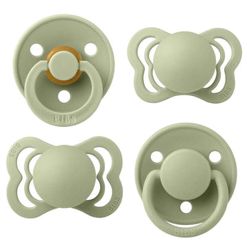 BIBS Try-It Collection - 4 Different Pacifiers - sz. 1 - Sage 