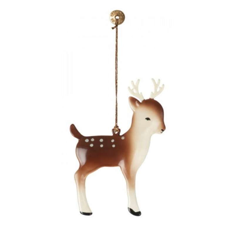 Maileg Ornamento de Natal em Metal - Bambi - Brun 