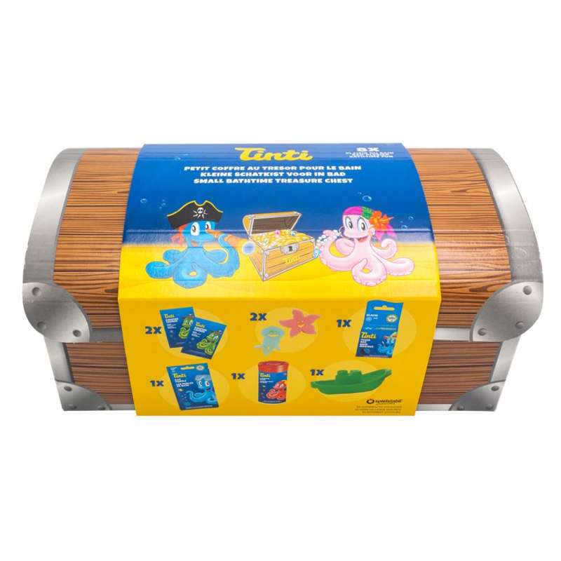 Tinti Treasure chest with 8 products for bath fun 